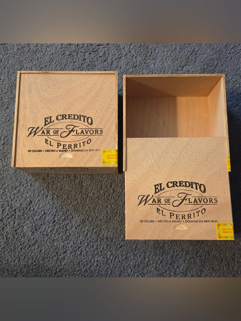 Set Of Small Decorative Wooden Storage Boxes